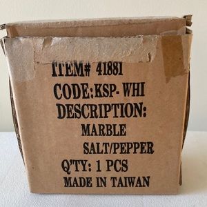 Vintage Marble Salt N Pepper Shakers